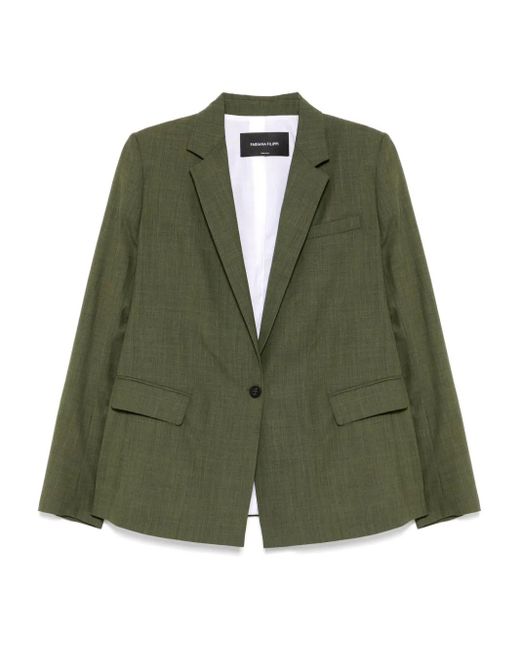Fabiana Filippi Green Single-Breasted Blazer