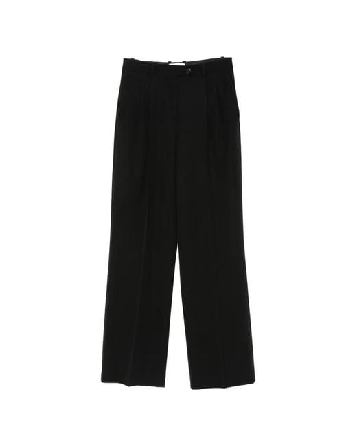 The Row Black Belt Loops Pleats Trousers