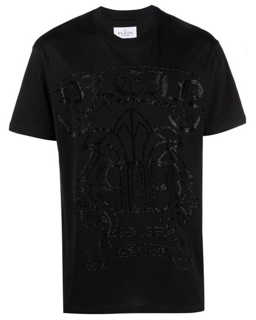 Philipp Plein Sequin-embellished T-shirt in Black for Men | Lyst