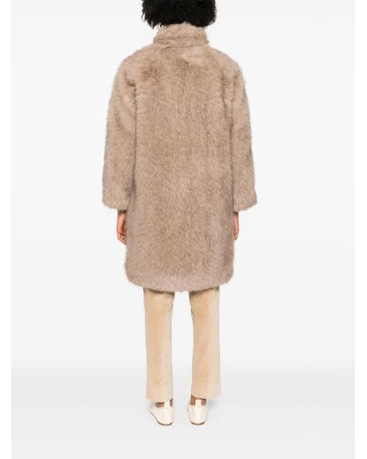 ROSSO35 Natural Mantel Aus Faux Fur