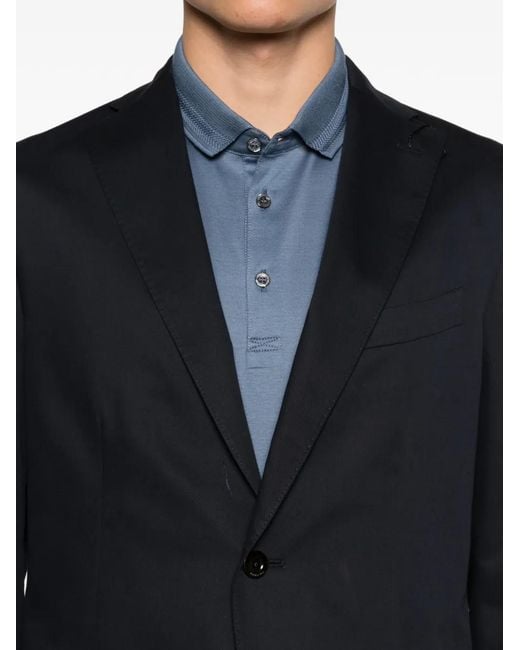 Boglioli Black Notched-Lapel Blazer for men