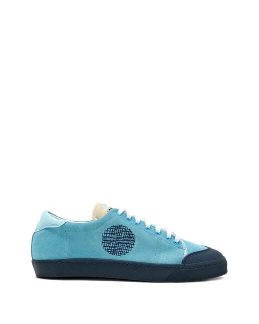 Blu Scarpa Blue Lattan Toe Cap Sneakers for men