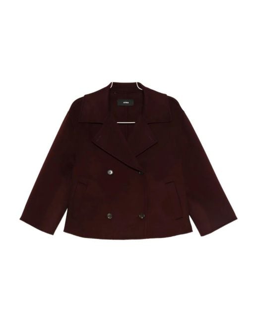 Arma Red Manila Double-Breasted Wool Jacket