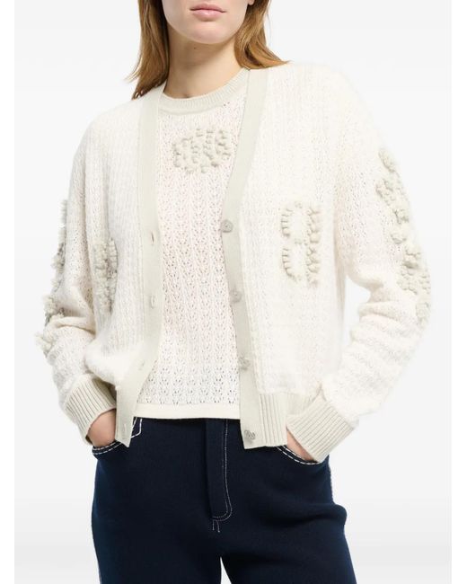 Barrie White B-Logo Cashmere Cardigan