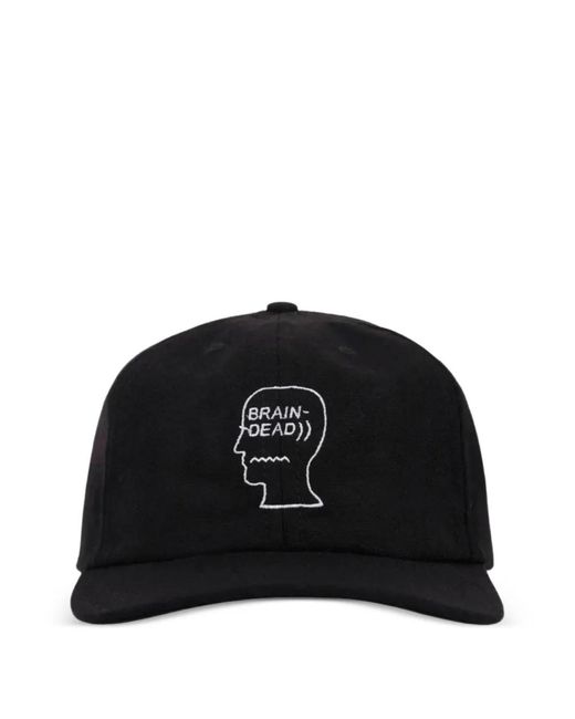 Brain Dead Black Chapeau À Logo Brodé for men