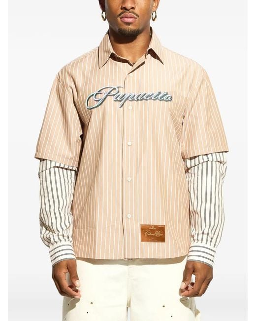 Garcia Natural Striped Oversized Shirt for men