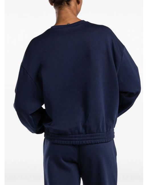 Reebok Blue Logo-Print Crew-Neck Sweatshirt