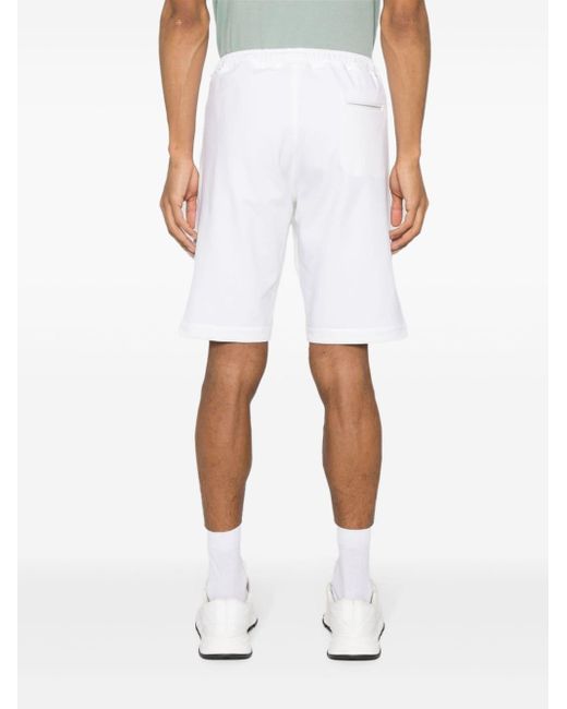 Pantalones cortos de chándal de talle medio Kiton de hombre de color White
