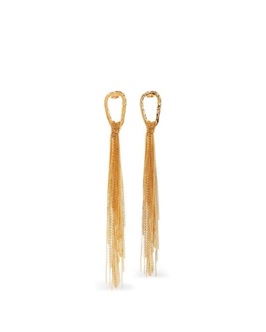 Forte_forte Metallic Chain Tassel Earrings