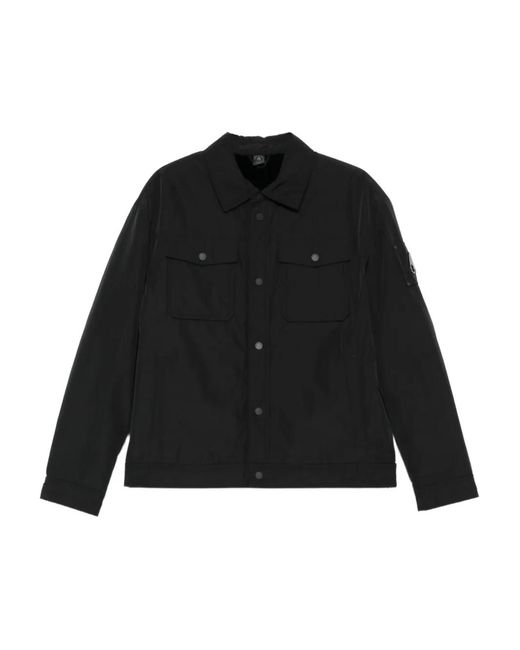 Moose Knuckles Black Button-Fastening Shirt Jacket for men
