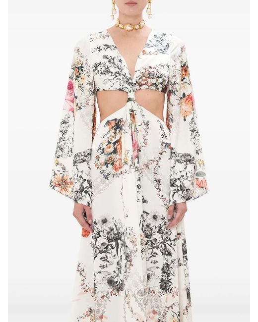 Camilla White Knot Cut-Out Dress
