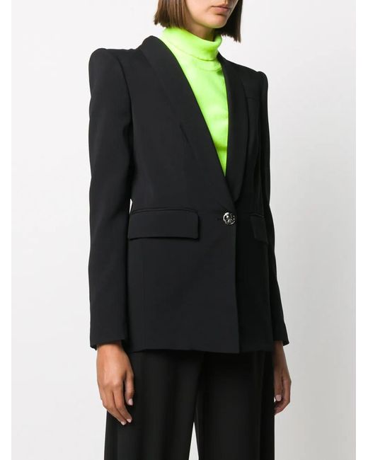 Philipp Plein Black One-Button Blazer