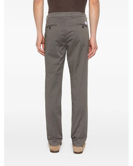 Manuel Ritz Gray Pleated Twill Trousers for men