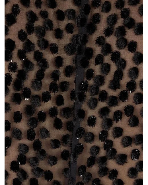 Roberto Cavalli Black V-Neck Bodysuit