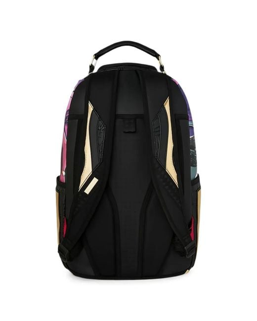 Sprayground Black X Flo Rida The Hit Maker Logo-Patch Backpack for men