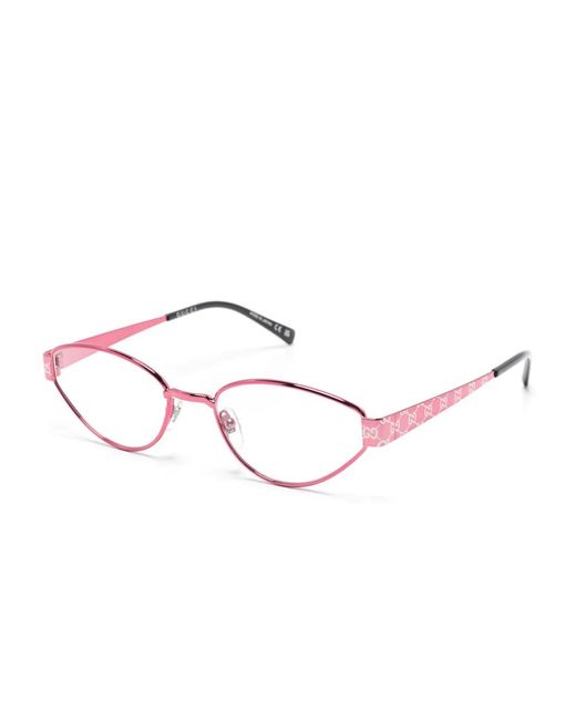 Gucci Pink Oval-Frame Glasses