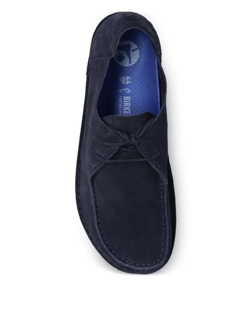 Birkenstock Blue Utti Lace-Up Suede Loafers for men