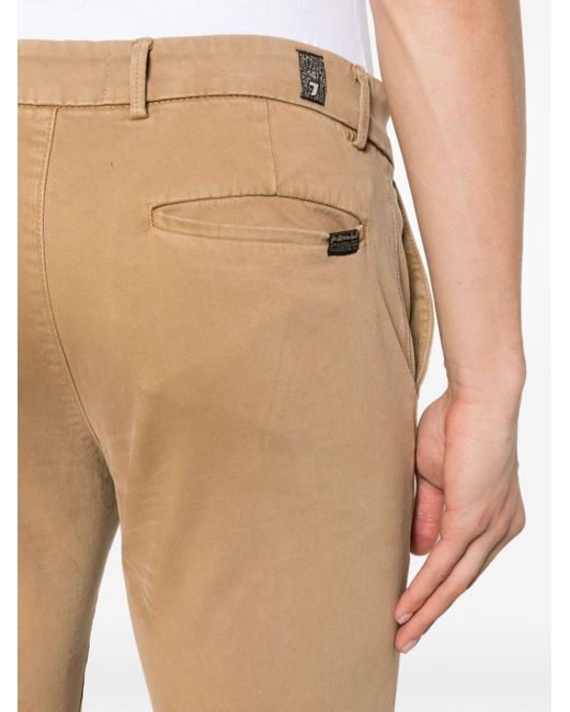 Pantalones chinos con corte slim 7 For All Mankind de hombre de color Natural