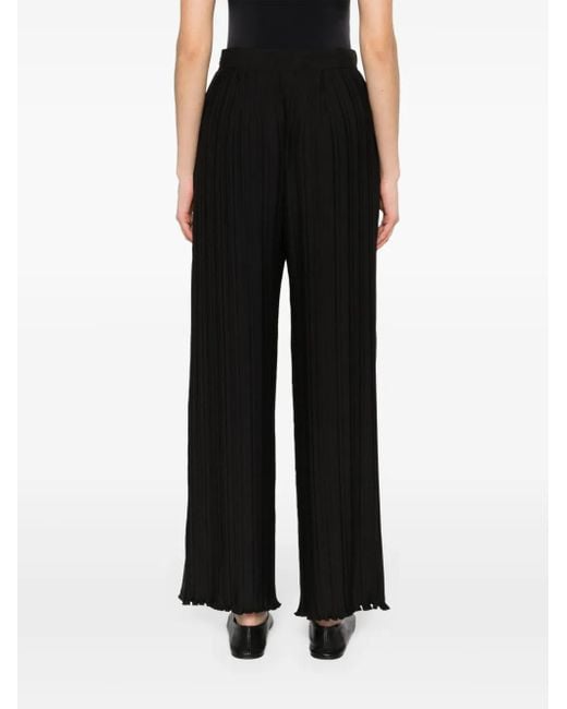 Lanvin Black Weite Hose Mit Falten