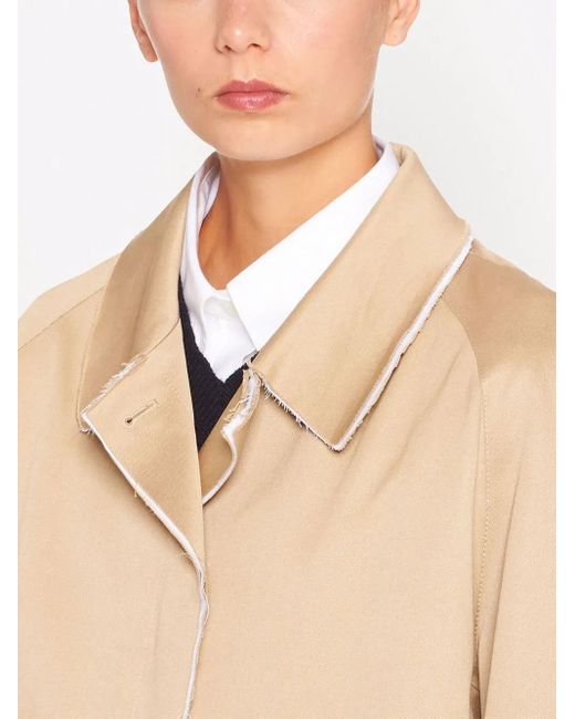 Miu Miu Natural Single-breasted Chino Coat