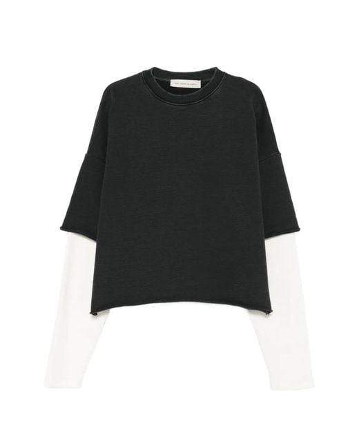 Stay Human On Earth Black Layered Sweatshirt for men