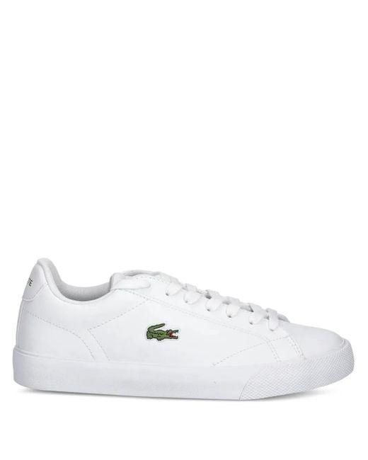 Lacoste クロコエンボス レザースニーカー White