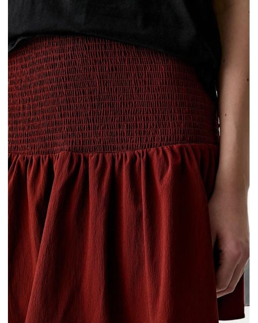 Morgan Red Ruffled Mini Skirt