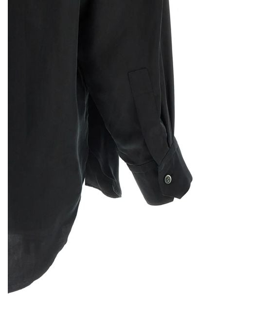 stein Black Patch-Pocket Oversized Shirt for men