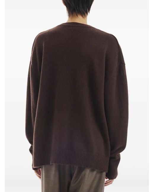 R2W Black Crew-Neck Cashmere Sweater