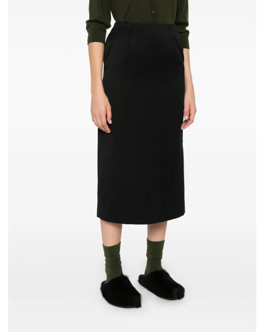 Simone Rocha Black Flap-Detail Midi Skirt