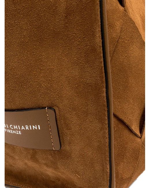 Gianni Chiarini Brown Woven Top Handle Tote Bag