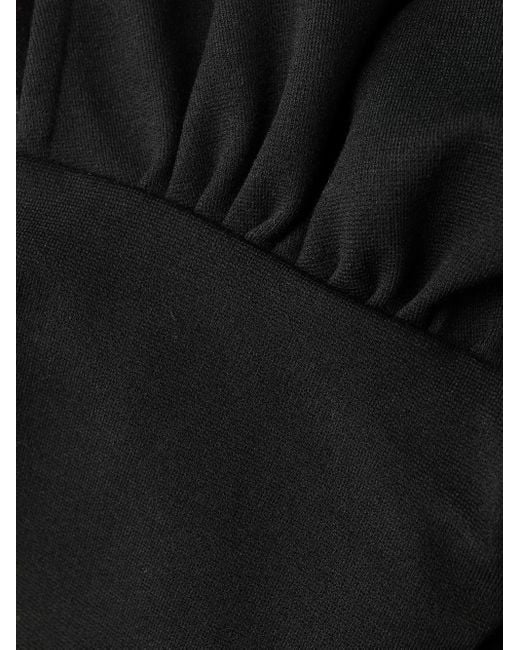Dolce & Gabbana Black Cut-Out Draped Midi Dress