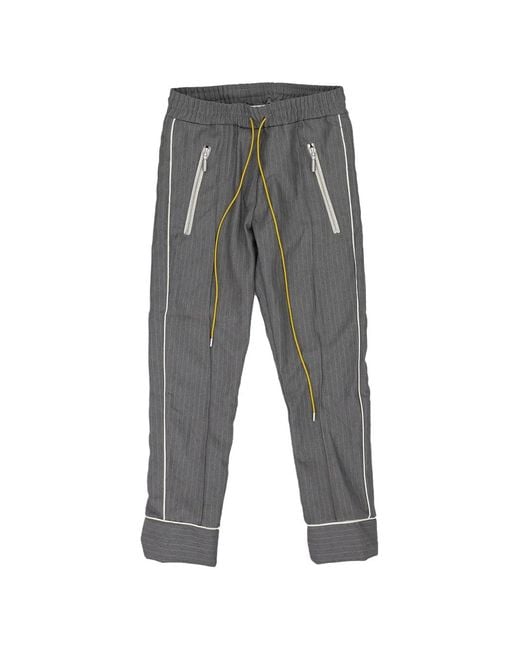 Rhude Gray Smoking Pinstriped Track Pants for men