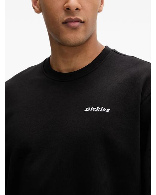 Dickies Black Logo-Embroidered Sweatshirt for men