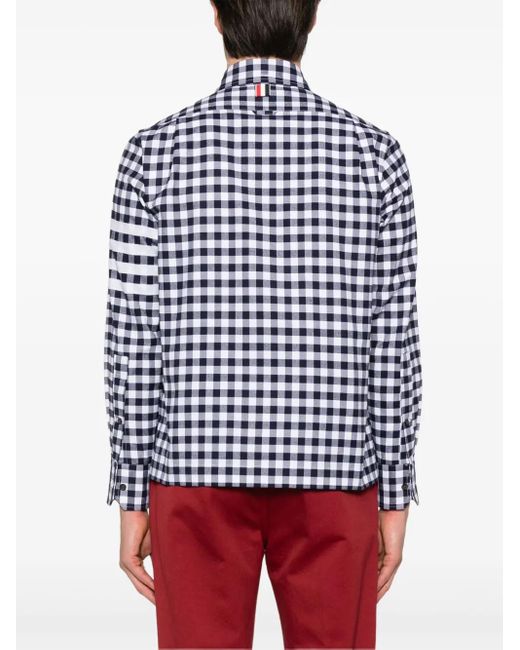 Camisa a cuadros gingham Thom Browne de hombre de color Blue