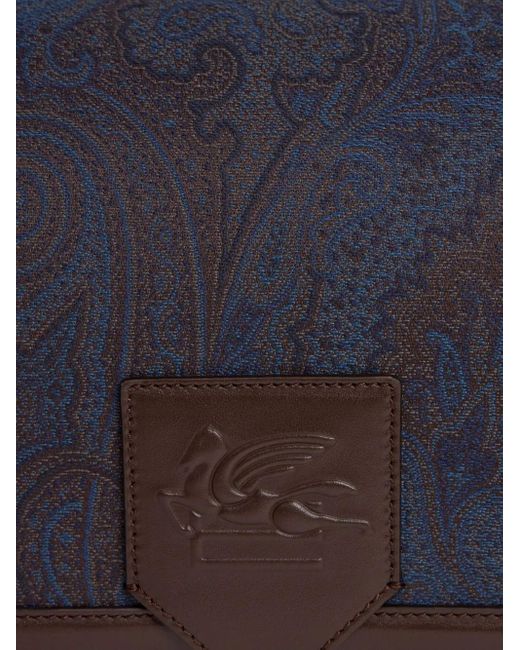 Etro Black Paisley-Jacquard Shoulder Bag for men