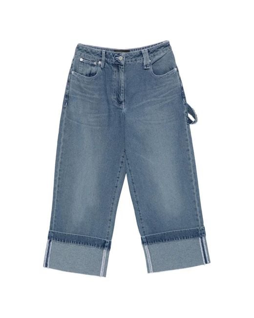 Simone Rocha Blue Strap-Ebellished Jeans