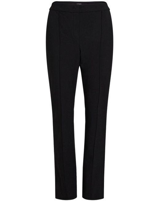Karl Lagerfeld Black Straight-leg Tailored Trousers