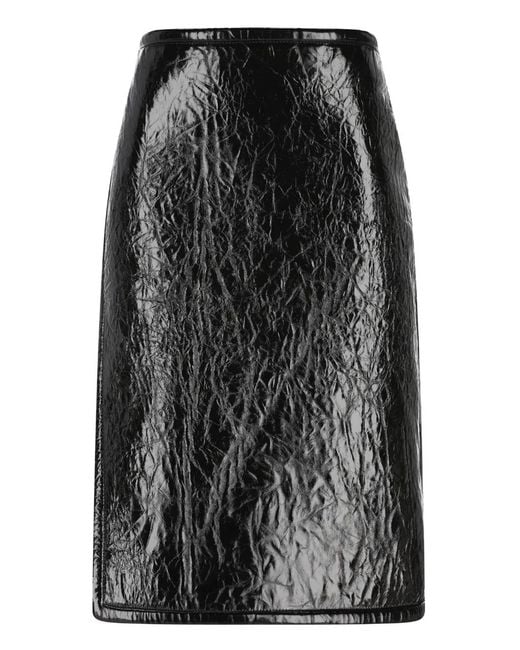 Gucci Black Side-Split Midi Skirt