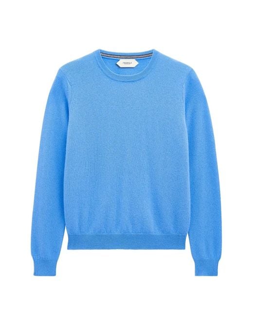 Pringle of Scotland Blue Crew-Neck Cashmere Sweater