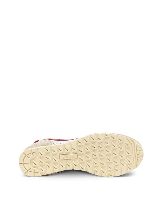 Autry Pink Windspin Suede Sneakers