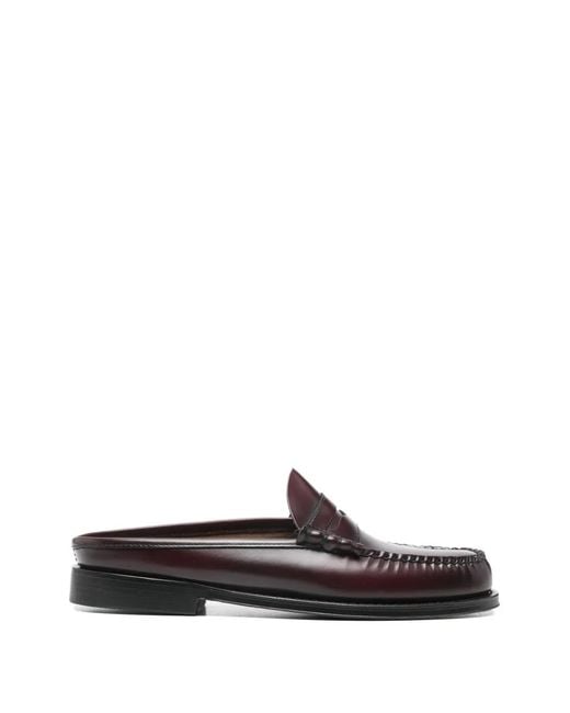 G.H.BASS White Weejuns Larson Penny Mules for men