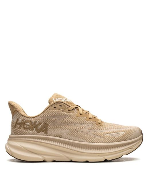 Hoka One One Brown Clifton 9 "wheat Shifting Sand" Sneakers for men