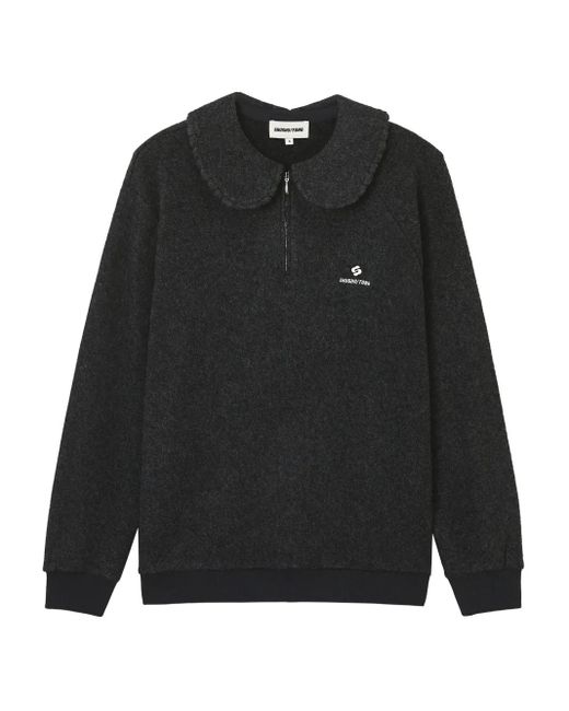 ShuShu/Tong Black Zip-Up Sweatshirt