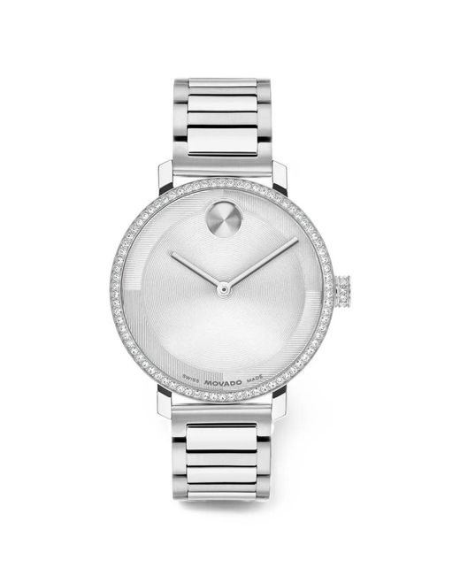 Movado Metallic Bold Evolution 2.0 Crystal-Embellished 34Mm Watch
