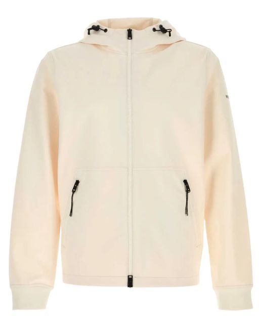 メンズ Woolrich ジップアップ フーデッドジャケット Natural