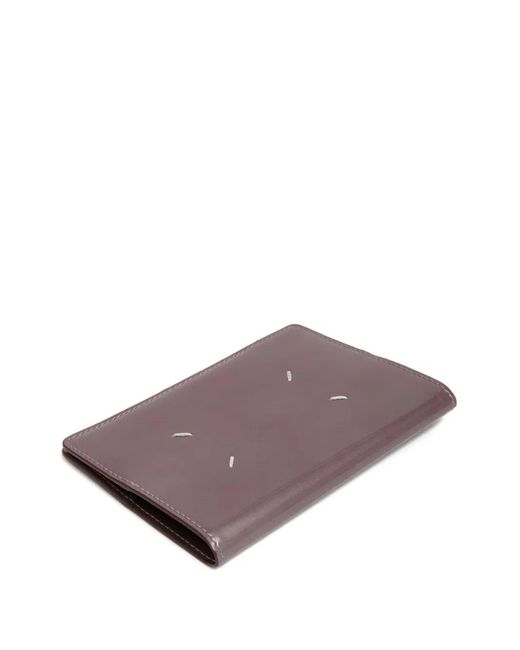 Maison Margiela Purple Four-Stitch Detail Passport Cover