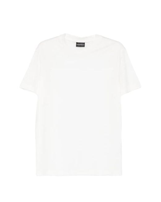Emporio Armani White Crew-Neck T-Shirt for men