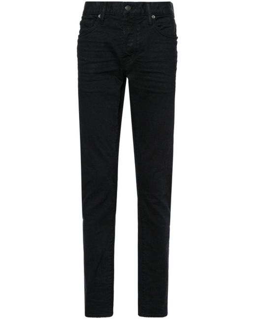 Tom Ford Black Selvedge Slim-cut Jeans for men
