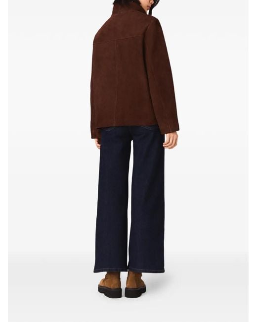 Maje Blue Patch-Pocket Cropped Jeans